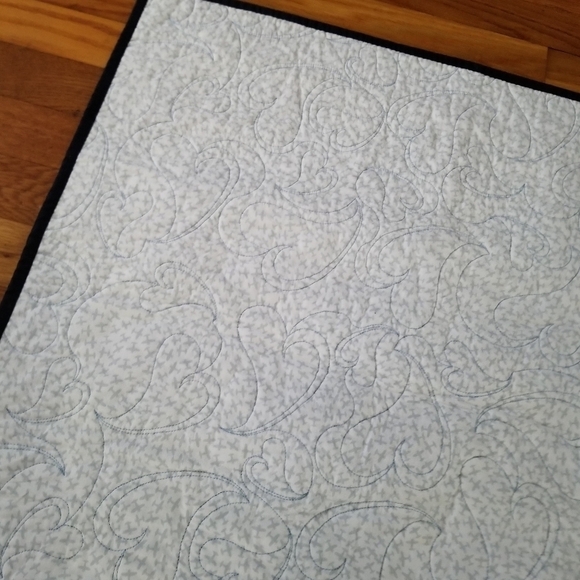 Wall Quilt 38" Square Dragons Castles Pinwheel Pink Blue Floral Hearts Baby Room - Picture 8 of 11